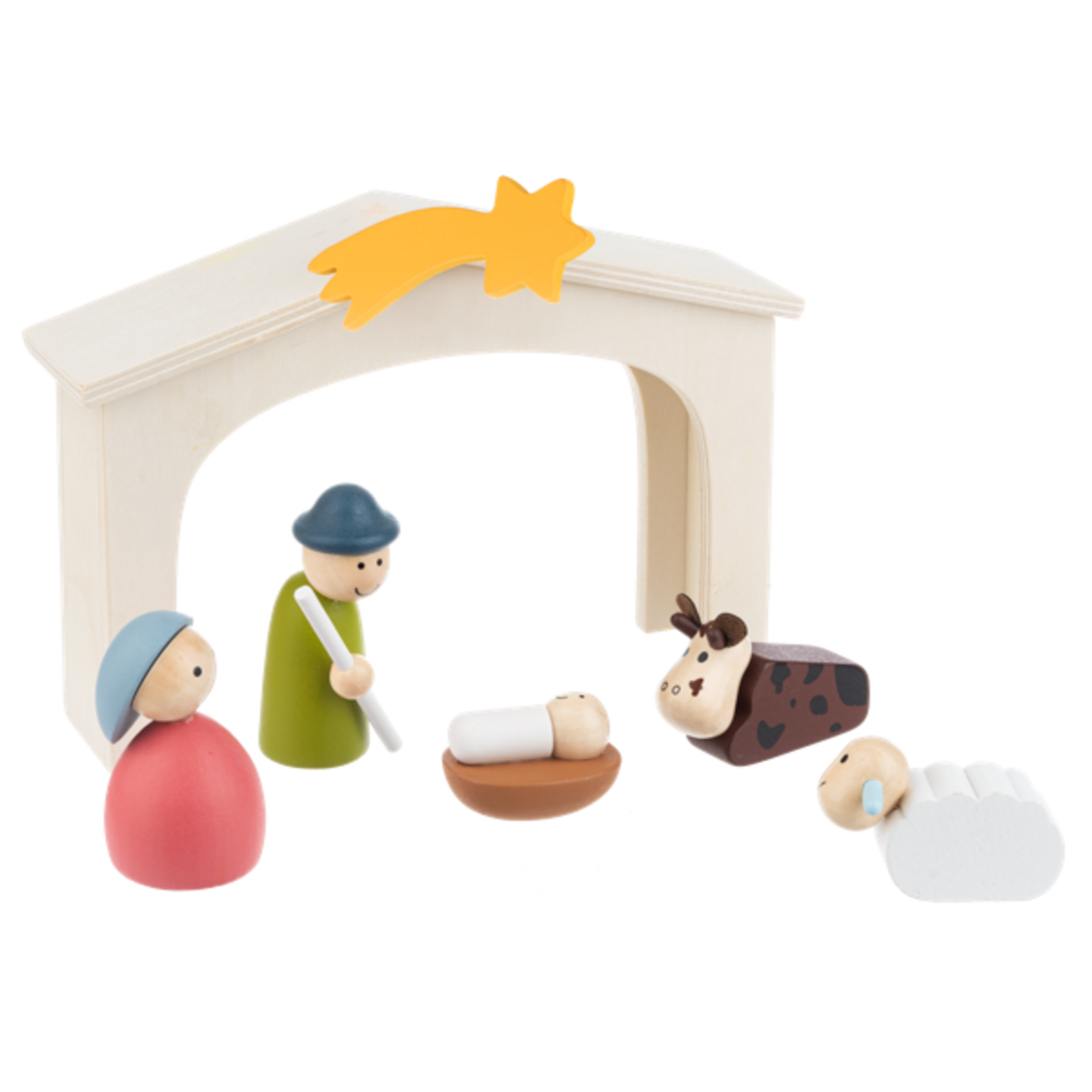 Wooden Nativity Scene