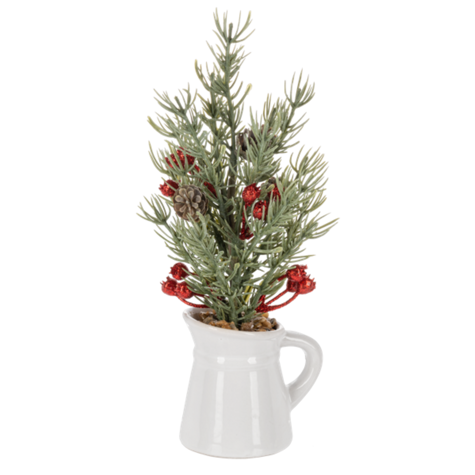 Holiday Tree In Milk Vase