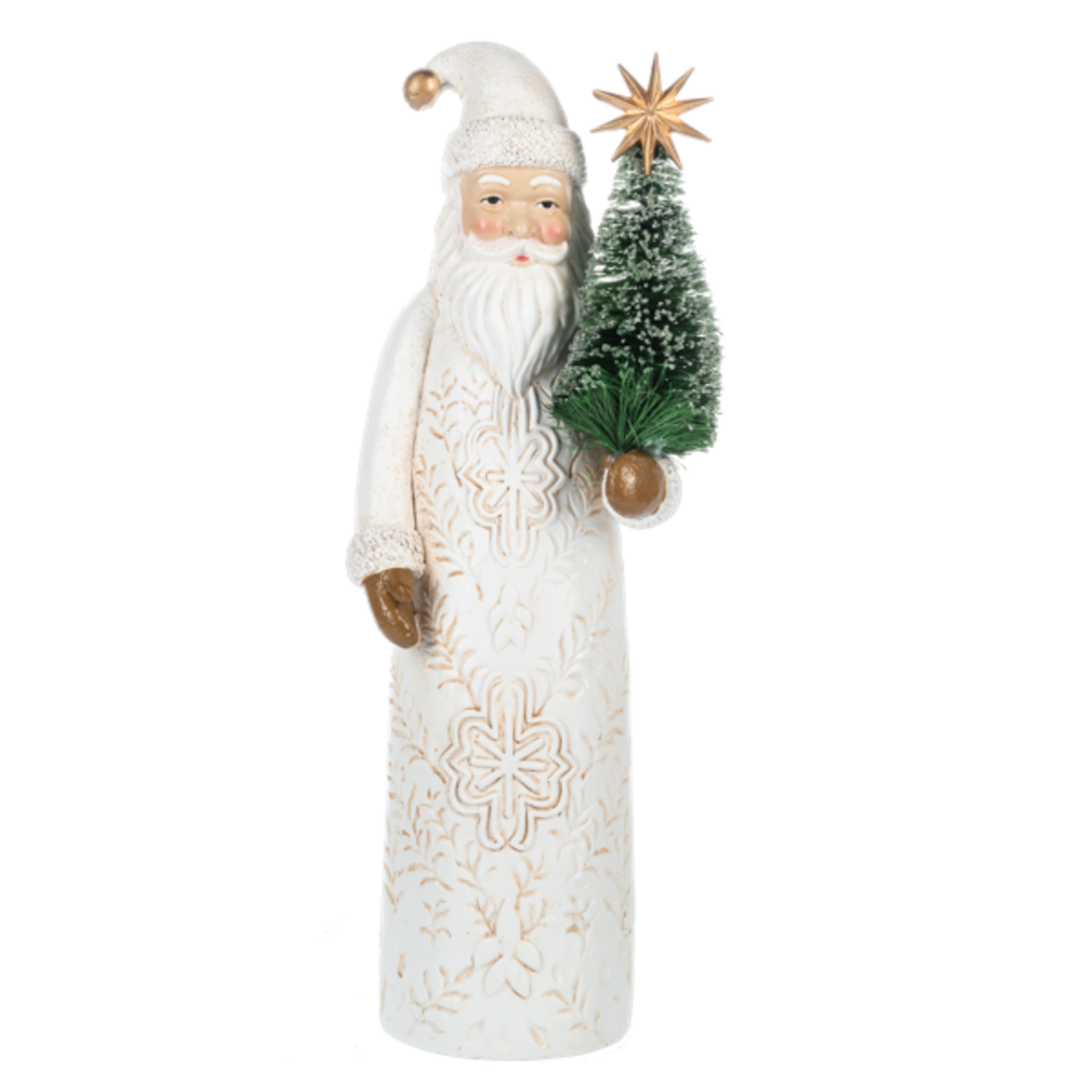 Santa W/Tree Figurine