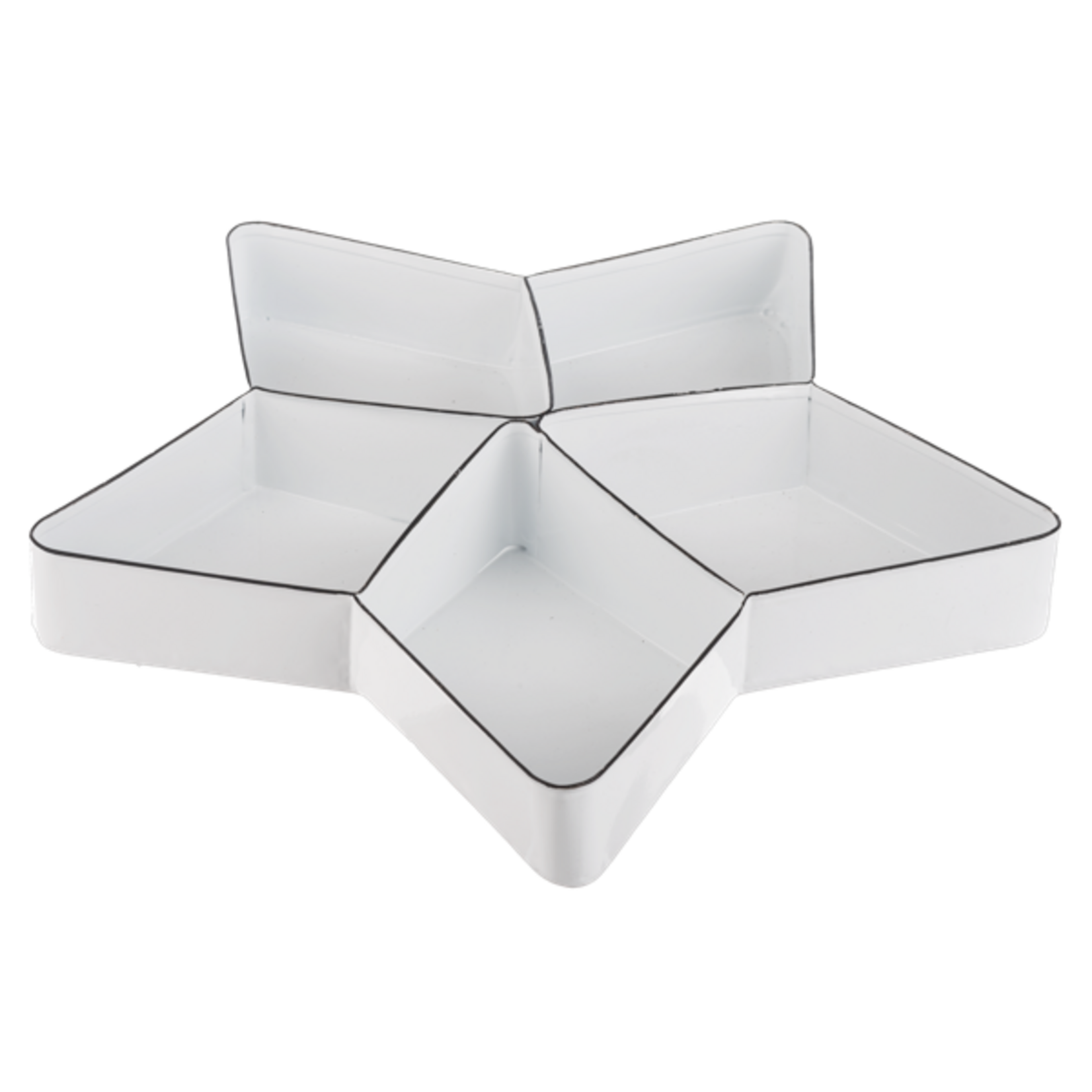 White Enamel Star Tray