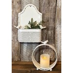 White Distressed Bird Wall Pocket