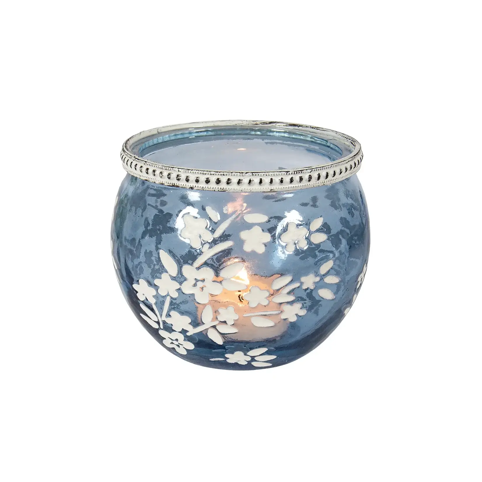 Blue Flower Tealight Holder