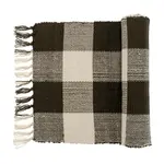 Gingham Table Runner - Charcoal