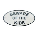 Beware Of The Kids - Cast Iron Sign