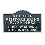 Visitors Cast Iron Sign