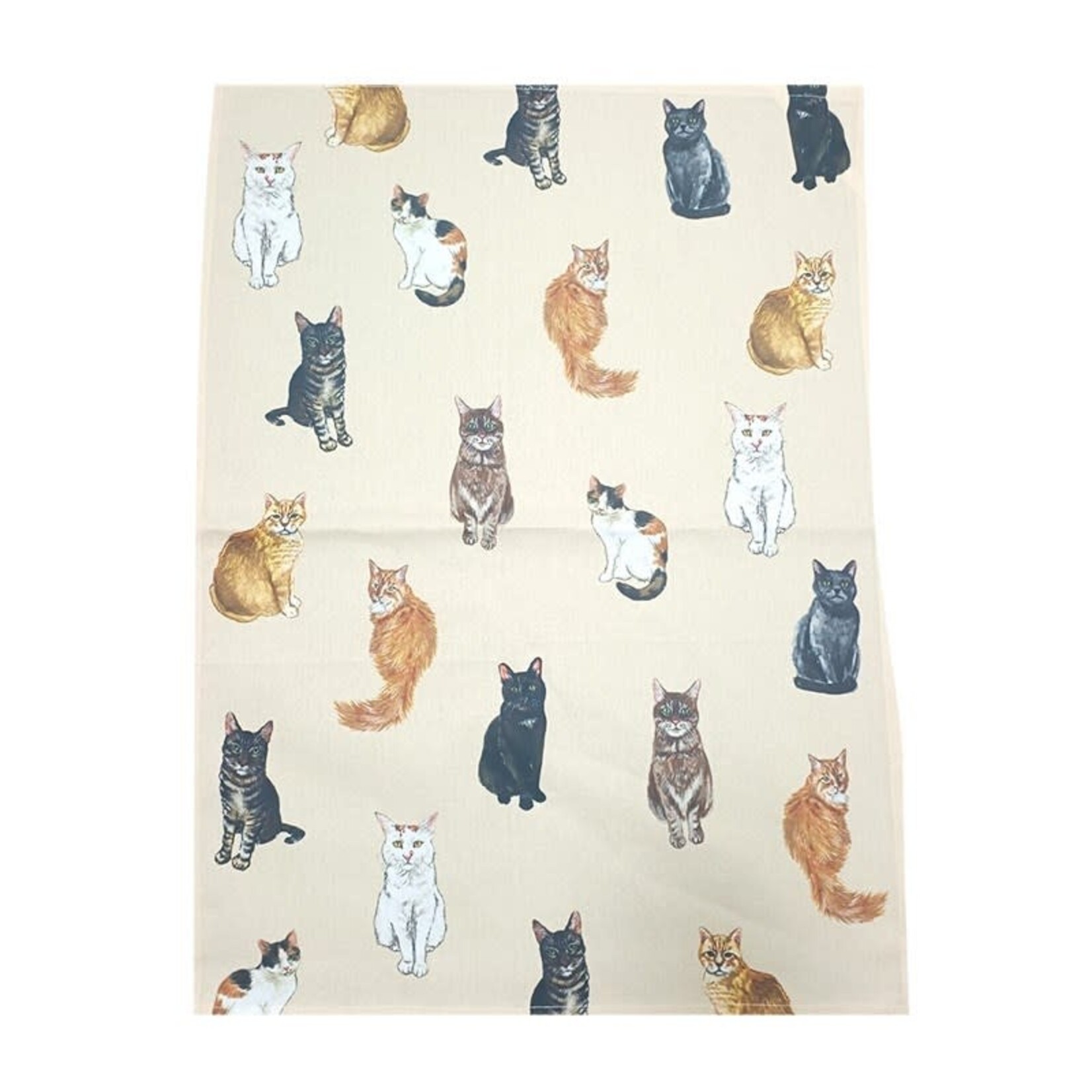 Multi Cats Tea Towel