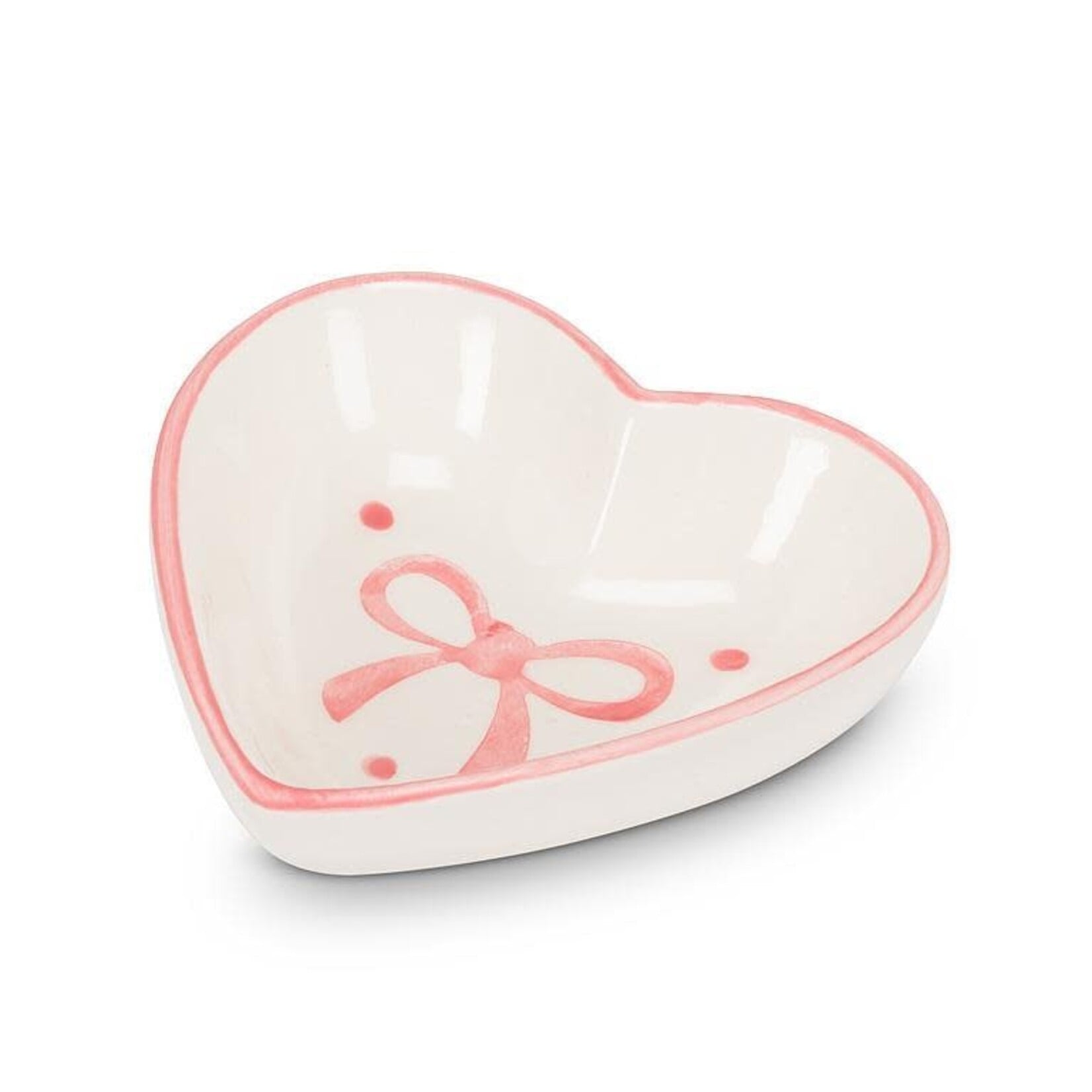 Ivory & Pink Heart Dish