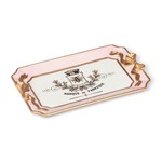 A - Rectangle Tray W/Pink Bow Detail - 8.5"L