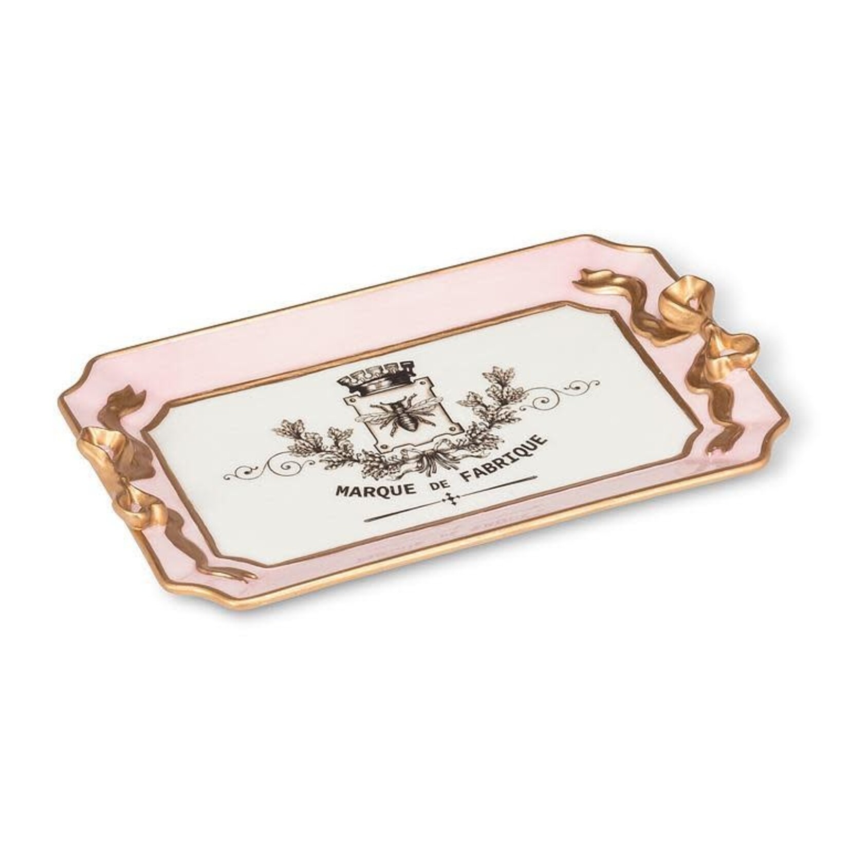 Rectangle Tray With Pink Bow Detail