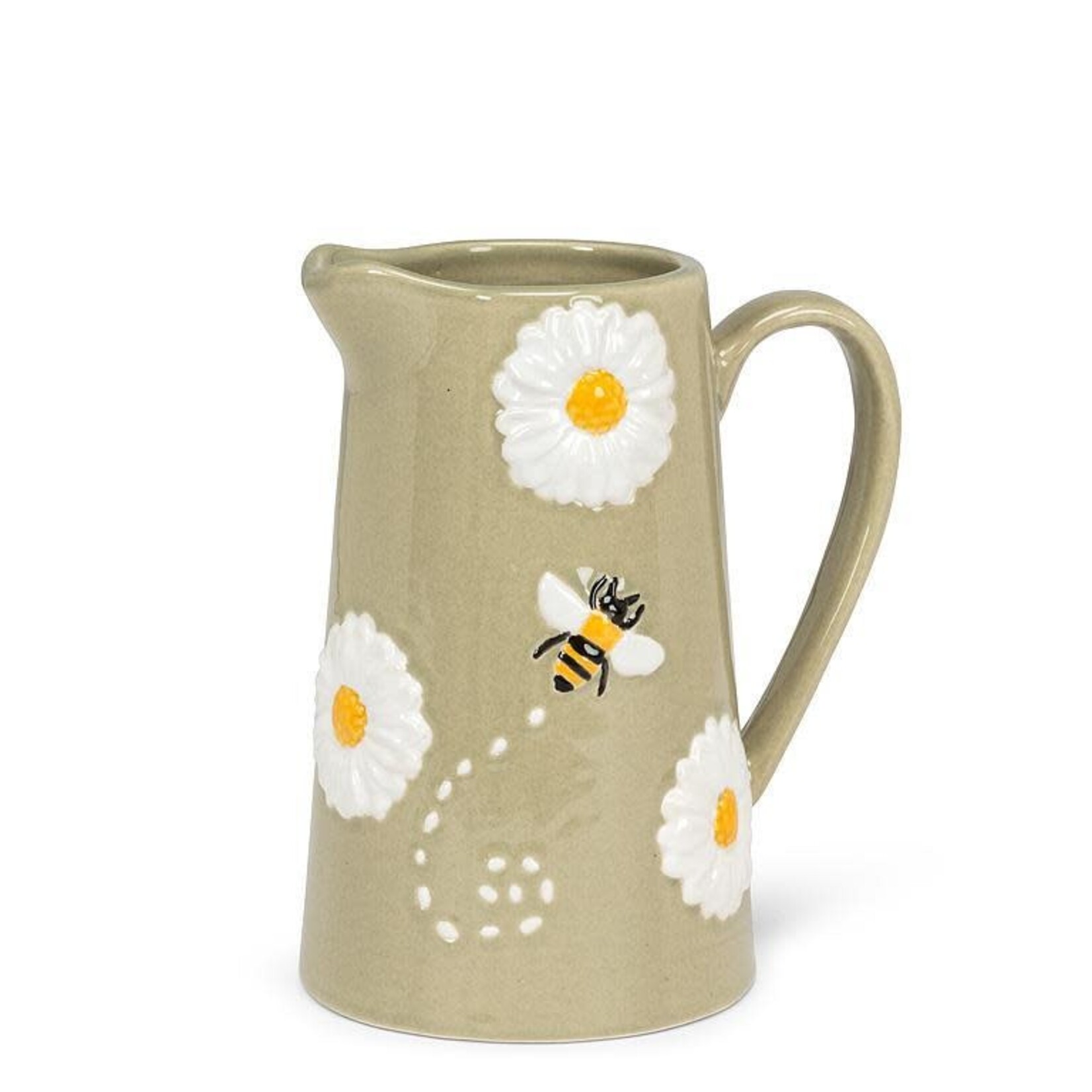 A - Jug W/Daisies & Bee - 5.5"