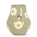 Vase With Daisies & Bee