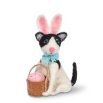 A - Cat W/Bunny Ears & Basket - 5"