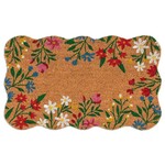 Floral Border Scallop Doormat