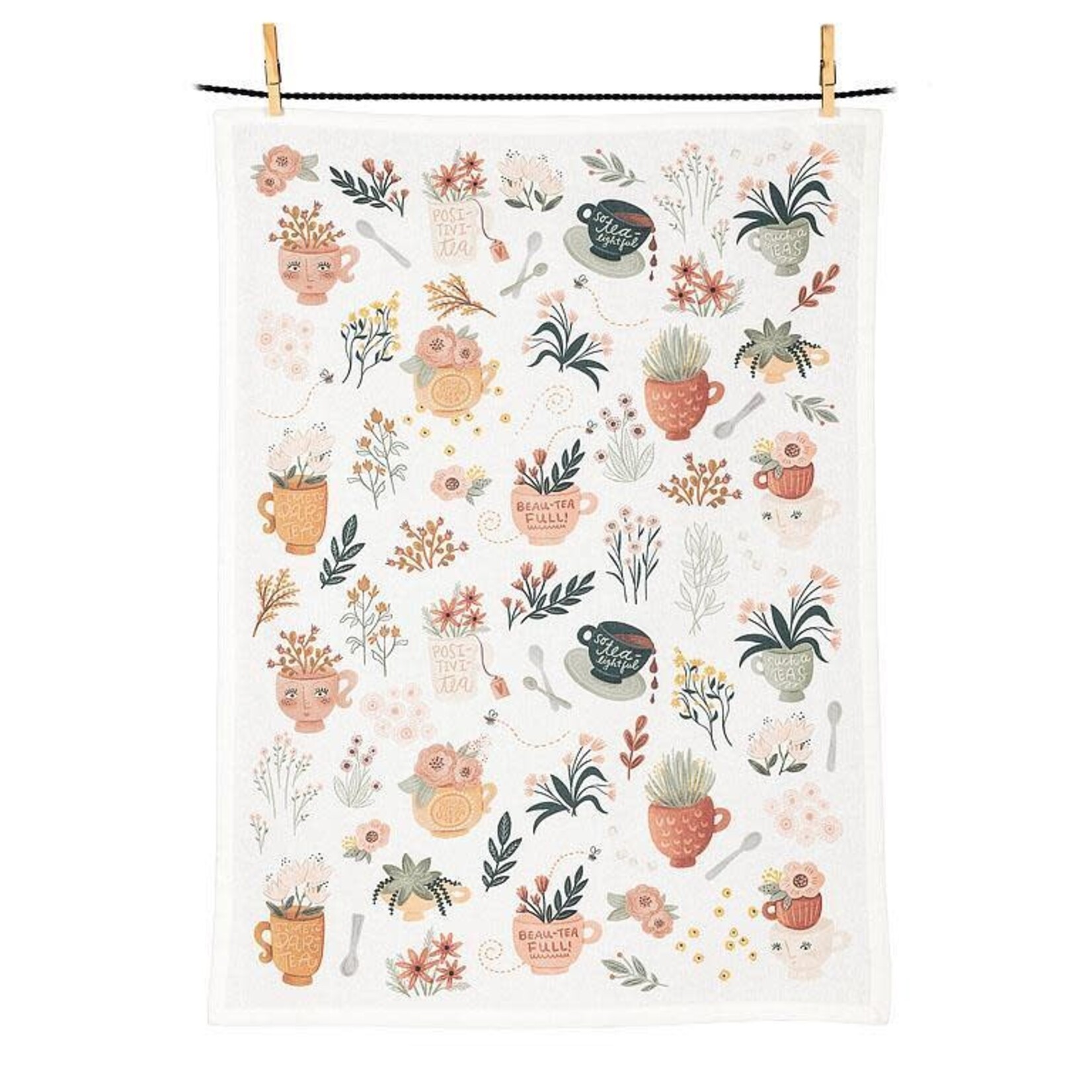 A - Teapots & Teacups Kitchen Towel