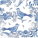 Porcelain Bird - Luncheon Napkin