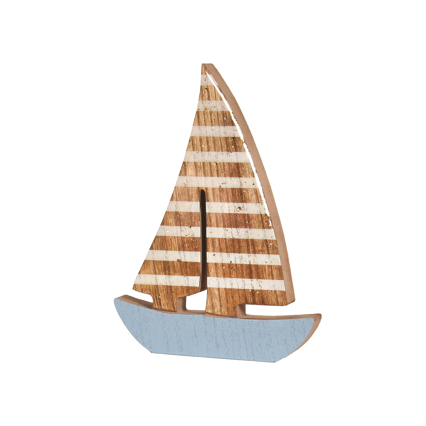 Wood Stripe Sailboat
