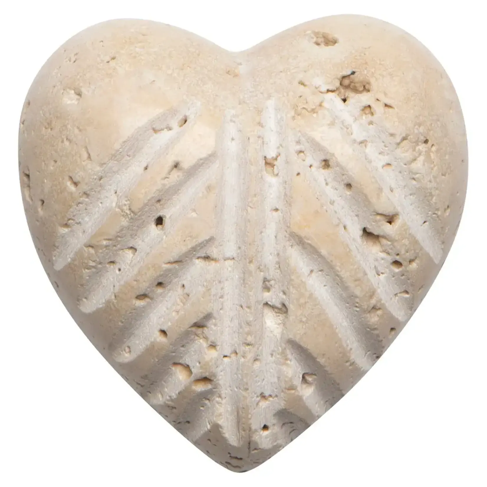 Danica Studios D - Medium Beige Heart Travertine - 2.25"