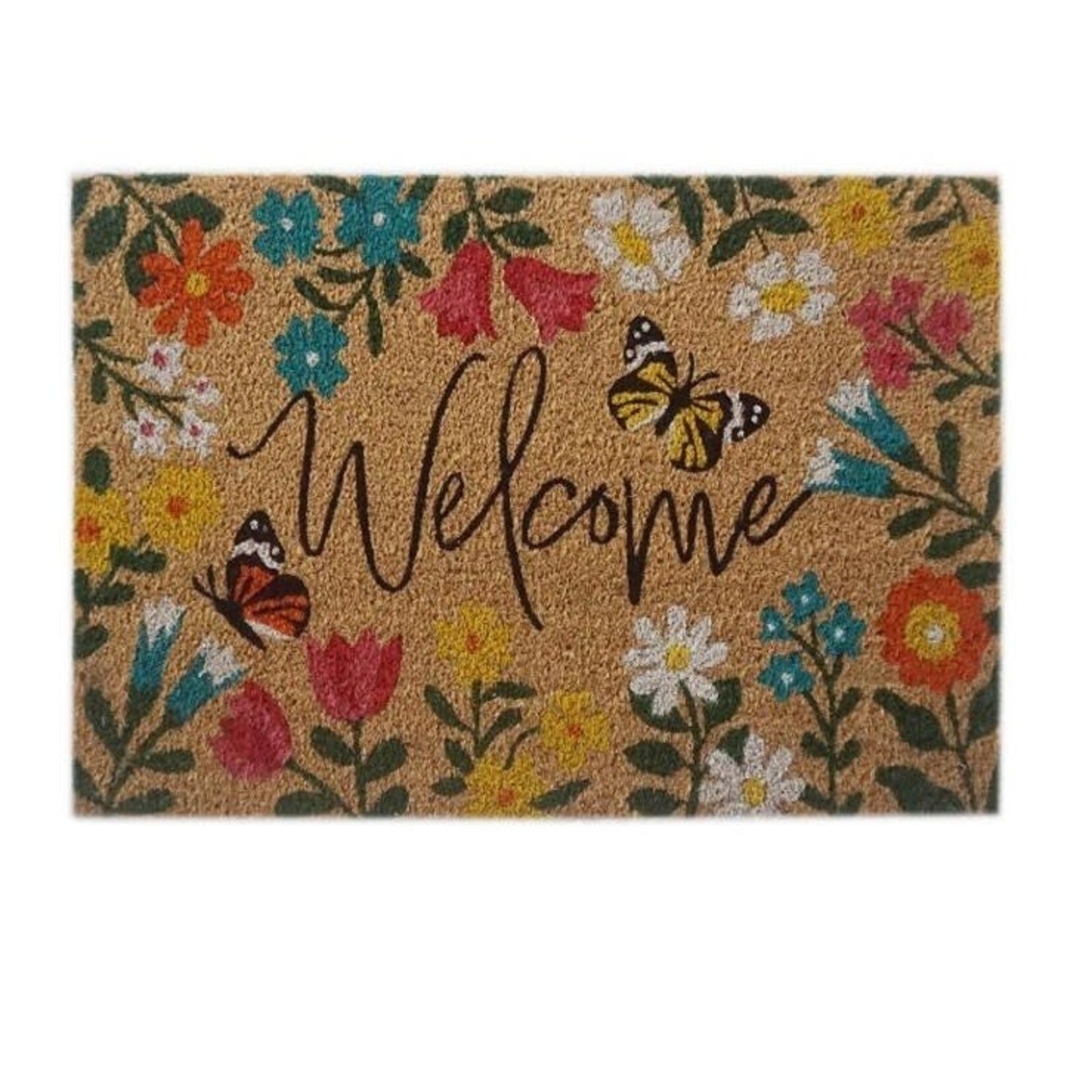 Welcome Floral Doormat