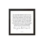 You Can't Skip Chapters Wood Sign