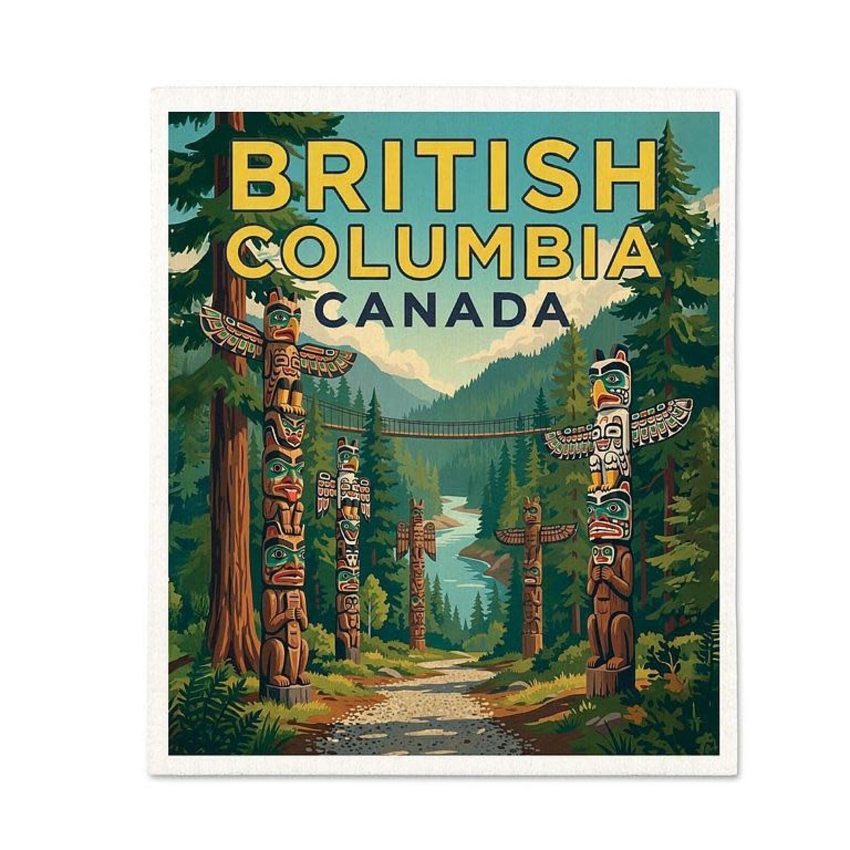 Scenic British Columbia - Swedish Dishcloth