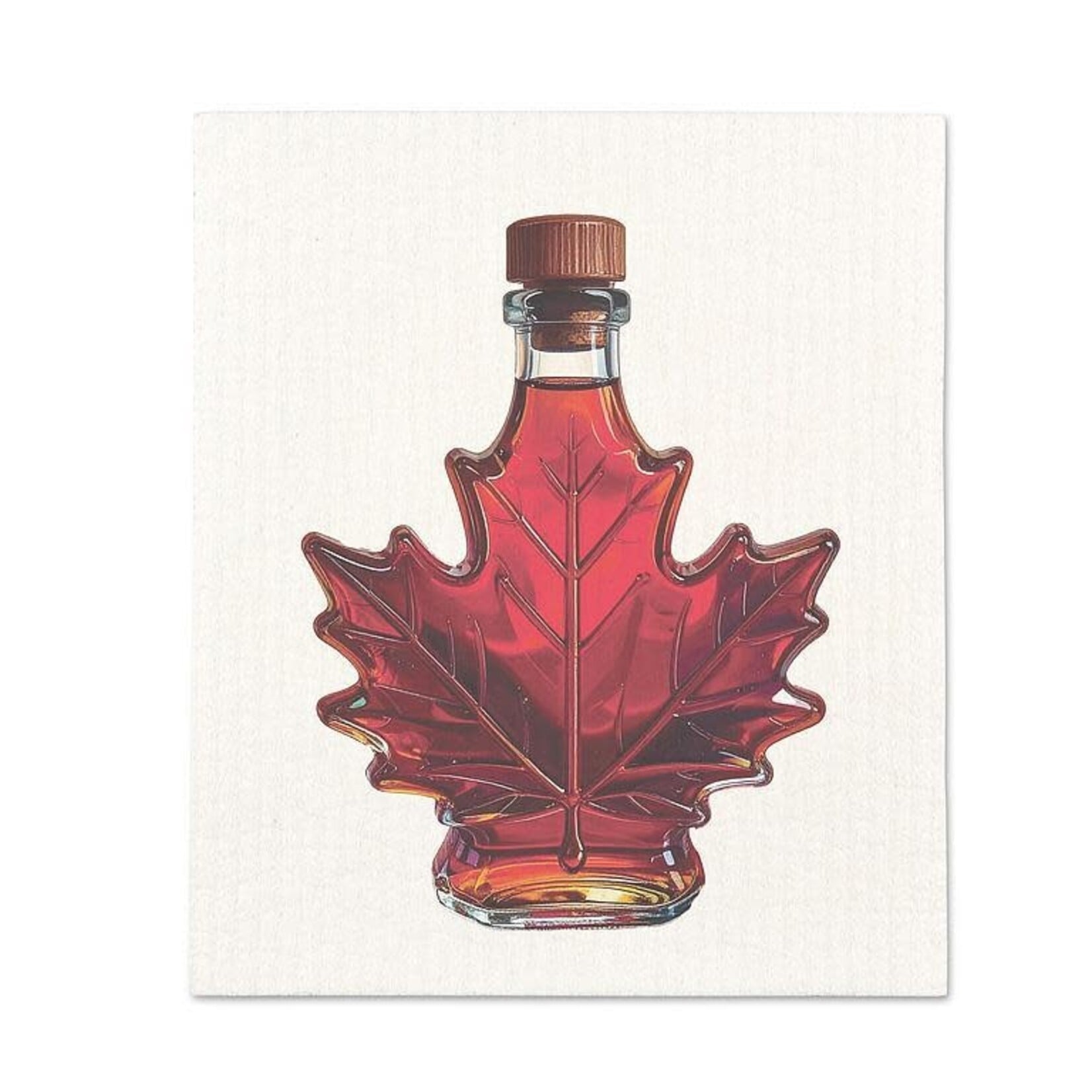 Maple Syrup Leaf Bottle - Swedish Dishcloth