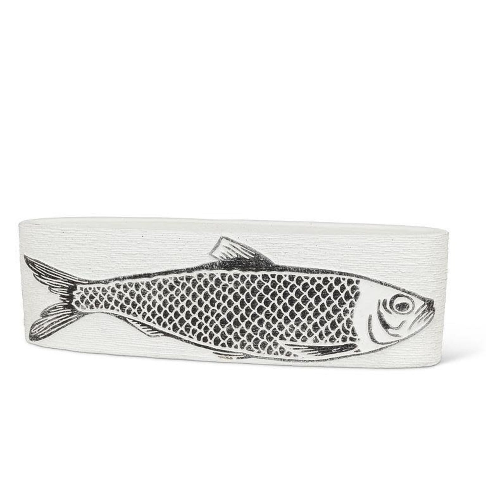 Large Metallic Fish Oval Planter