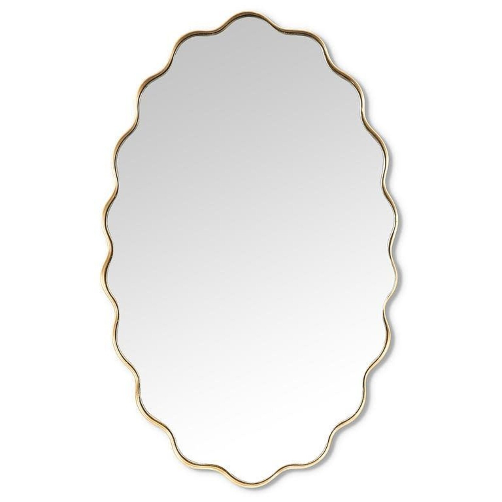 Scallop Edge Oval Mirror