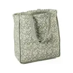 B - Maggie Green Tote Bag W/Small Flowers