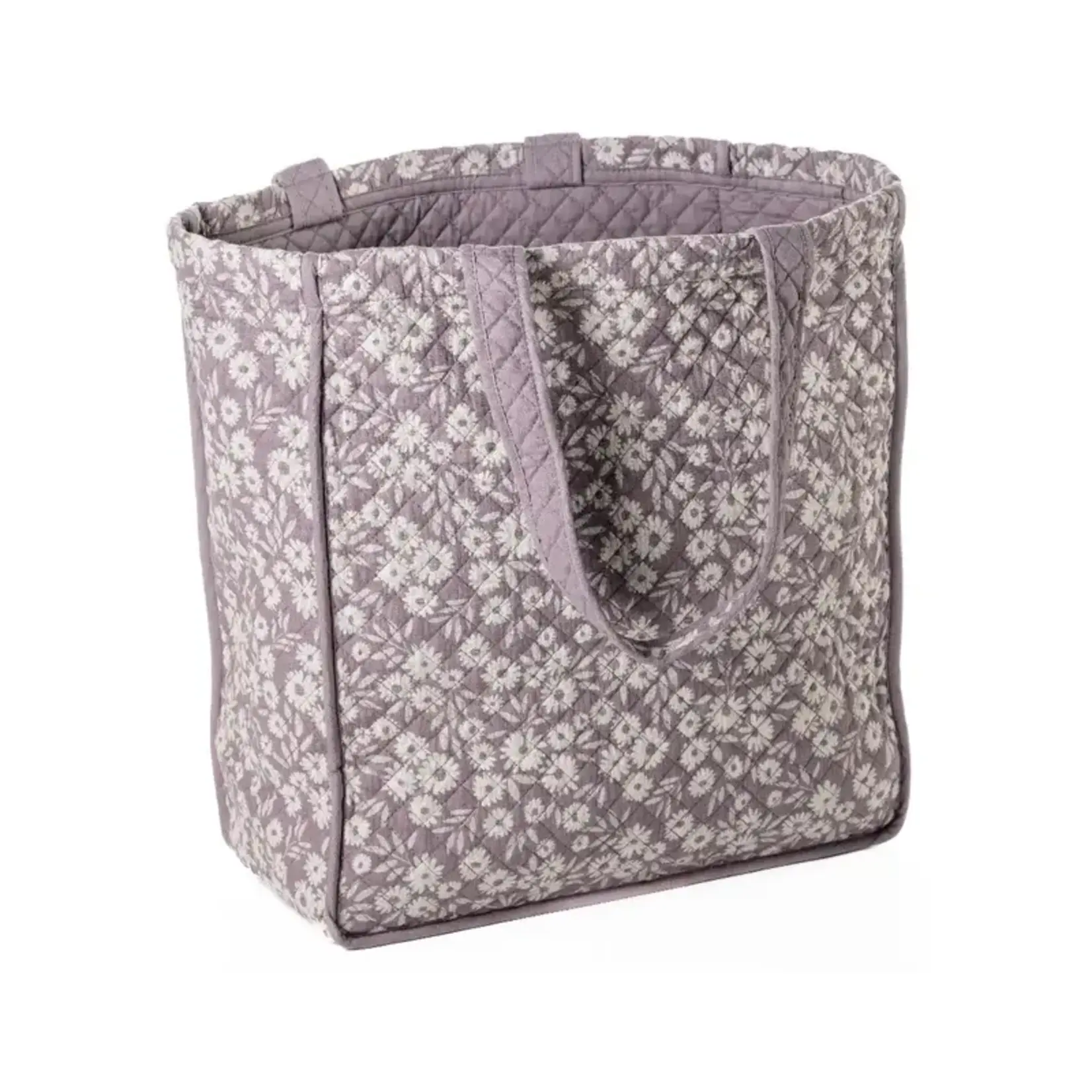 B - Maggie Lavender Tote Bag W/Small Flowers