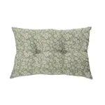 B - Maggie Green Flowered Decorative Pillow - 16X24"