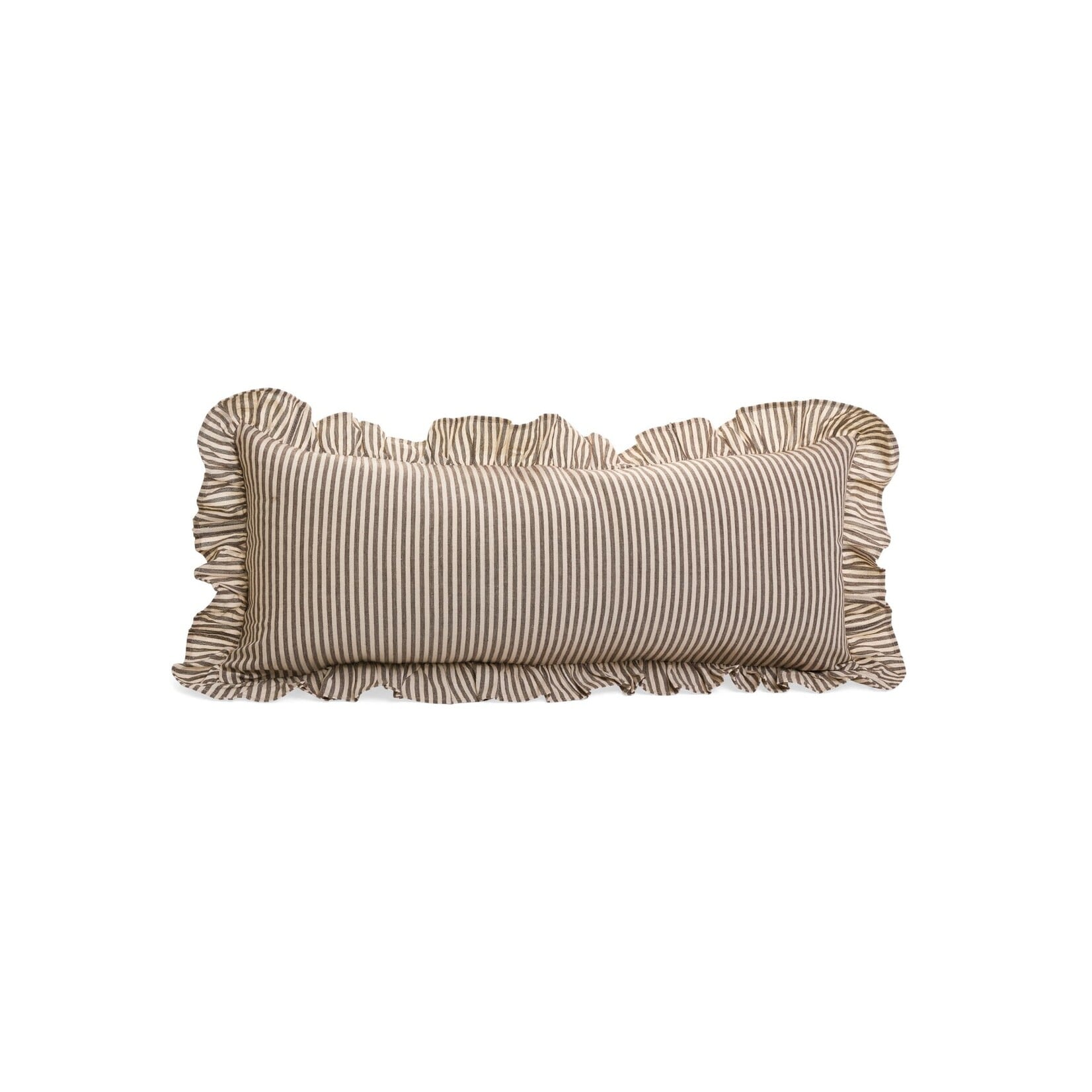 Accents De Ville ADV - Stripes & Ruffles Cushion - 12 X 30"