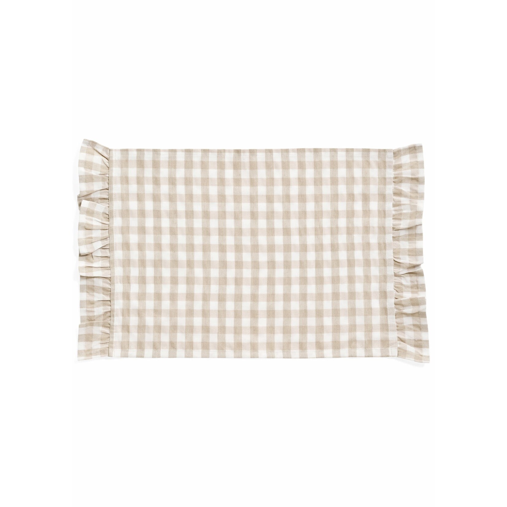 Accents De Ville ADV - White Cotton Gingham Placemat - 13X19"