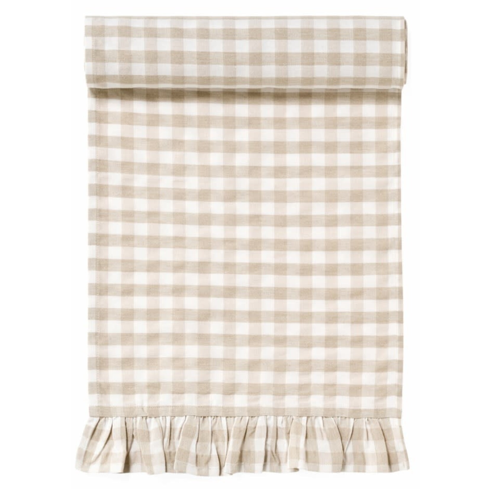 Accents De Ville ADV - White Cotton Gingham Table Runner - 13X72"