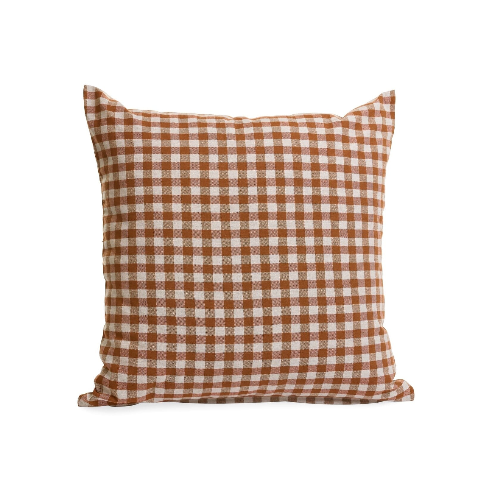 Accents De Ville ADV - Cinnamon Bark Gingham Cotton Cushion - 20"