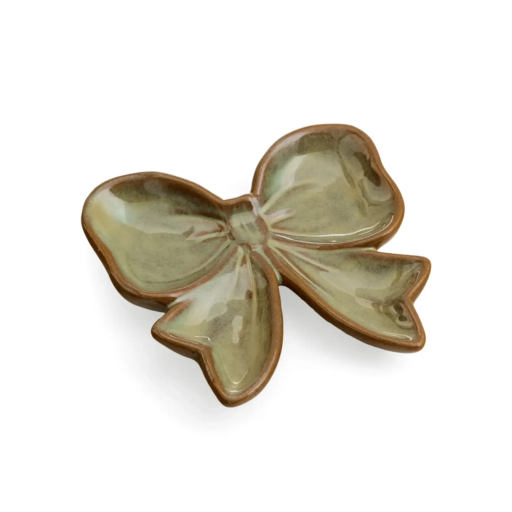 Accents De Ville ADV - Antique Green Bow Shaped Plate