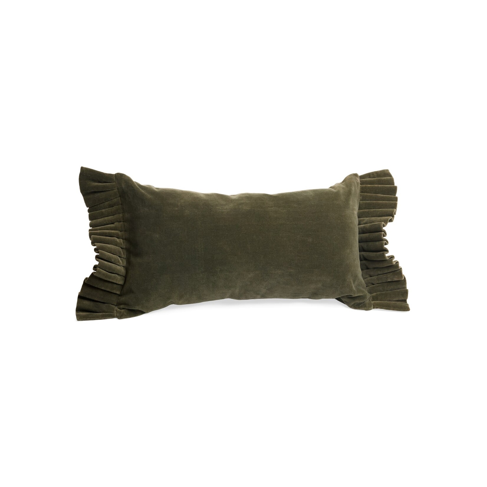 Accents De Ville ADV - Dark Olive Velvet Cushion - 12X22"