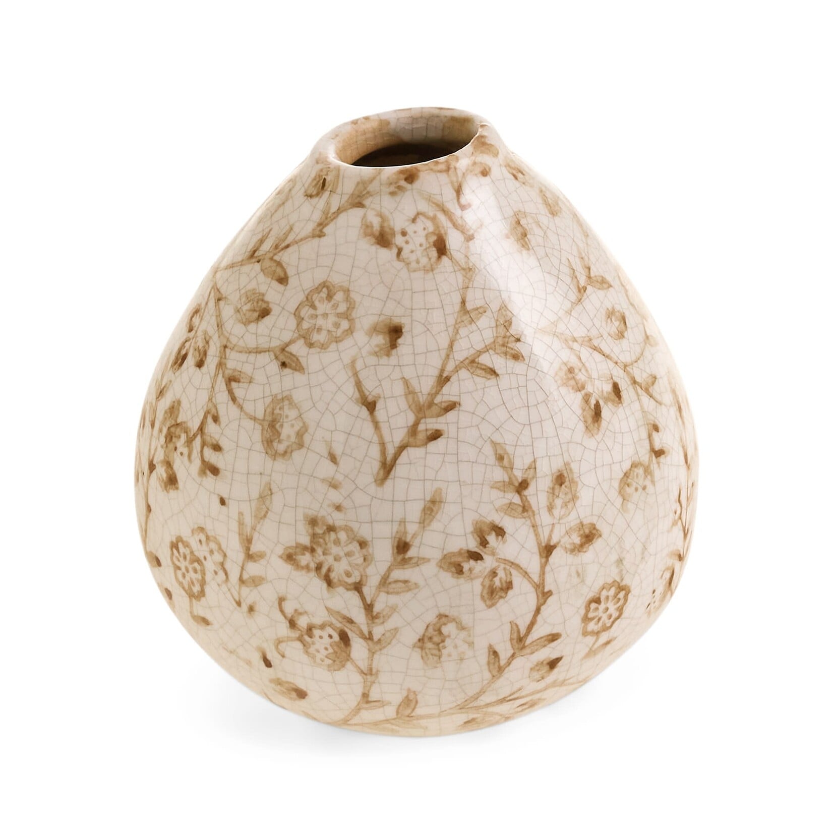 Accents De Ville ADV - Dark Brown Stoneware Bud Vase - 5"