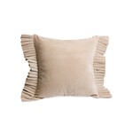 Accents De Ville Beige Velvet Cushion