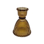 Amber Glass Candle Holder