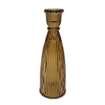 Amber Glass Candle Holder