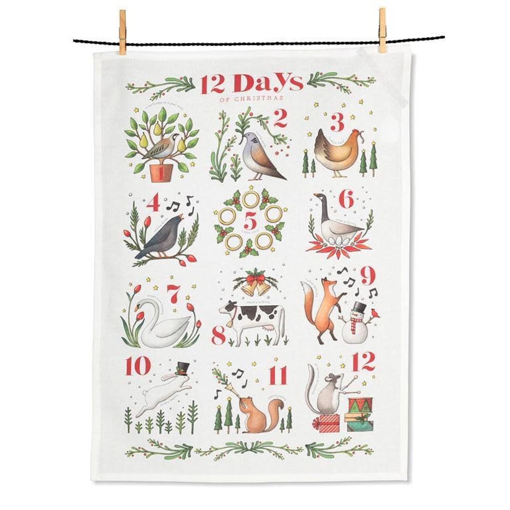 A - 12 Days Of Christmas Kitchen Towel