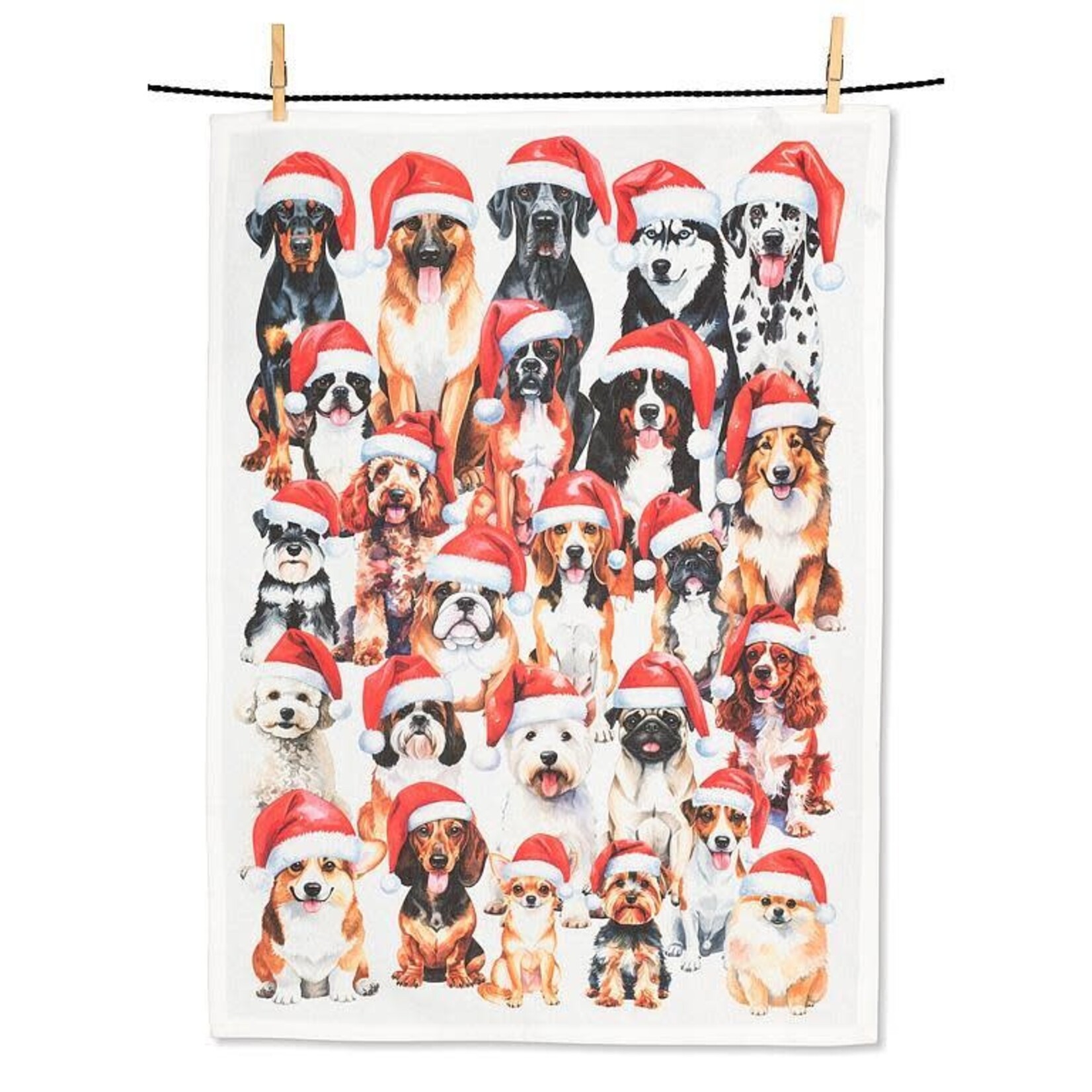 A - Dog Line Up Kitchen Towel