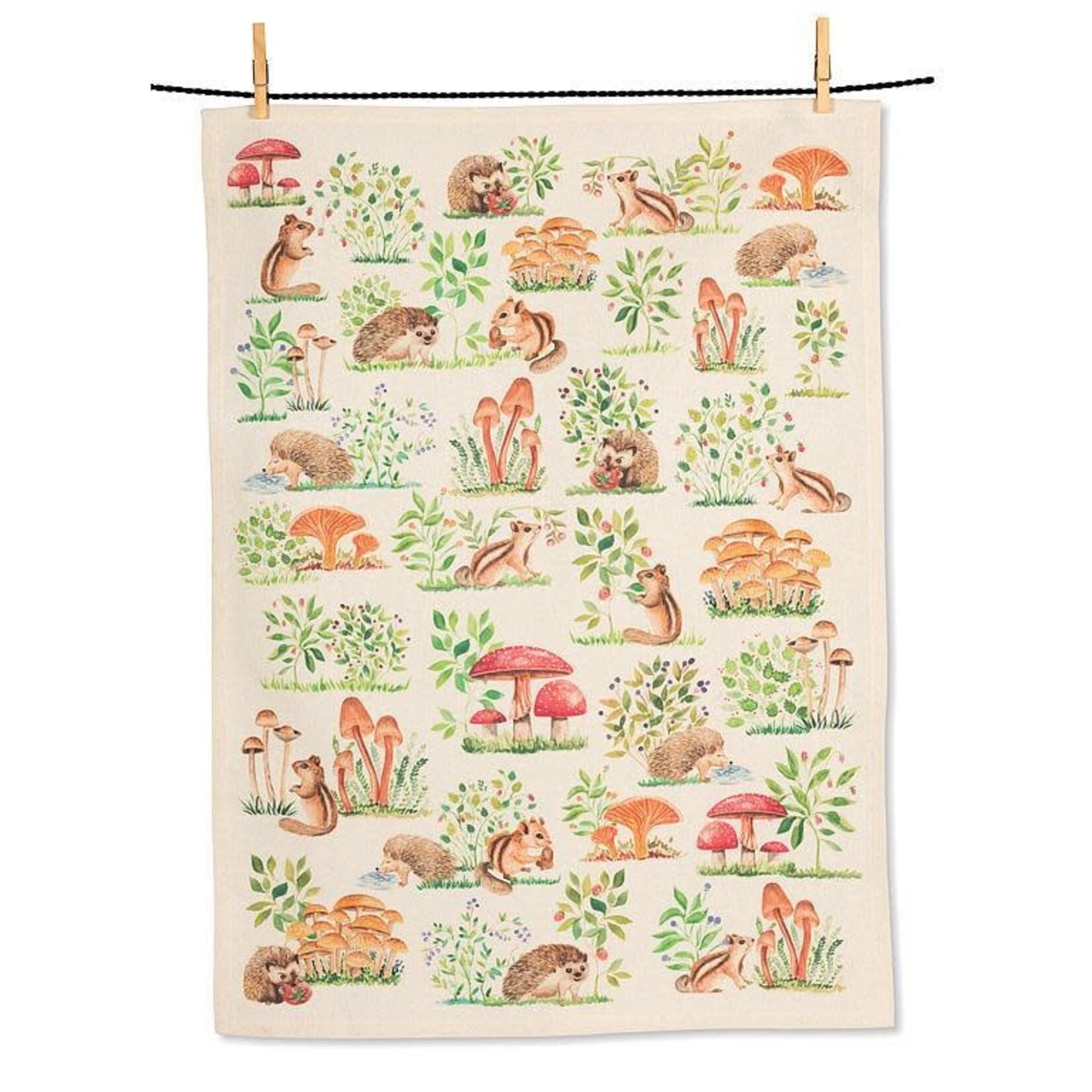 A - Mushroom & Critters Kitchen Towel