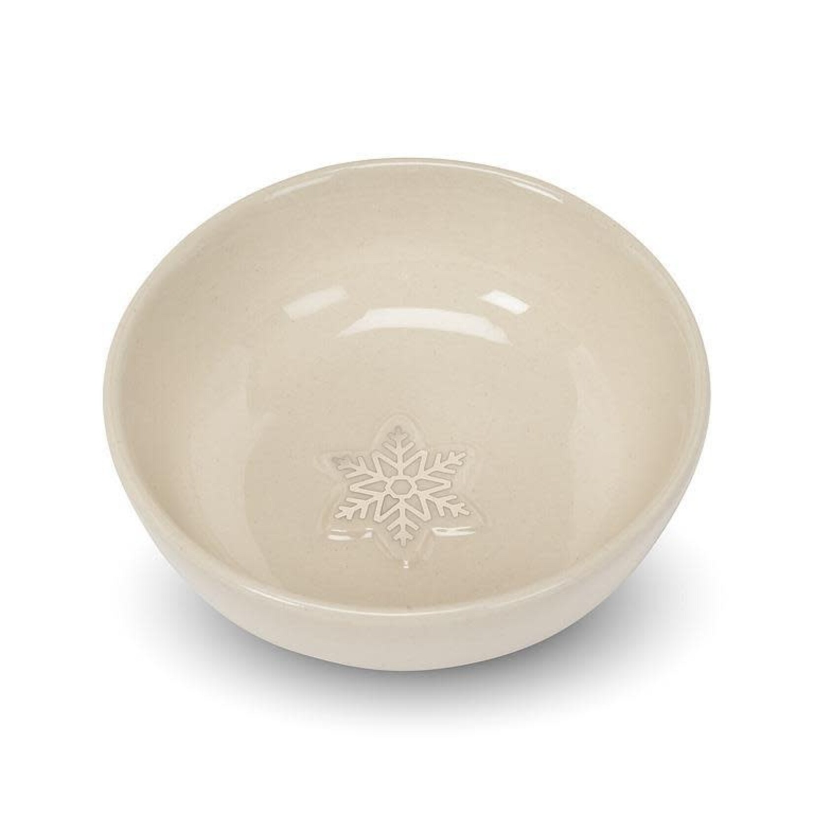 A - Silver Snowflake On Mini Bowl - 3"