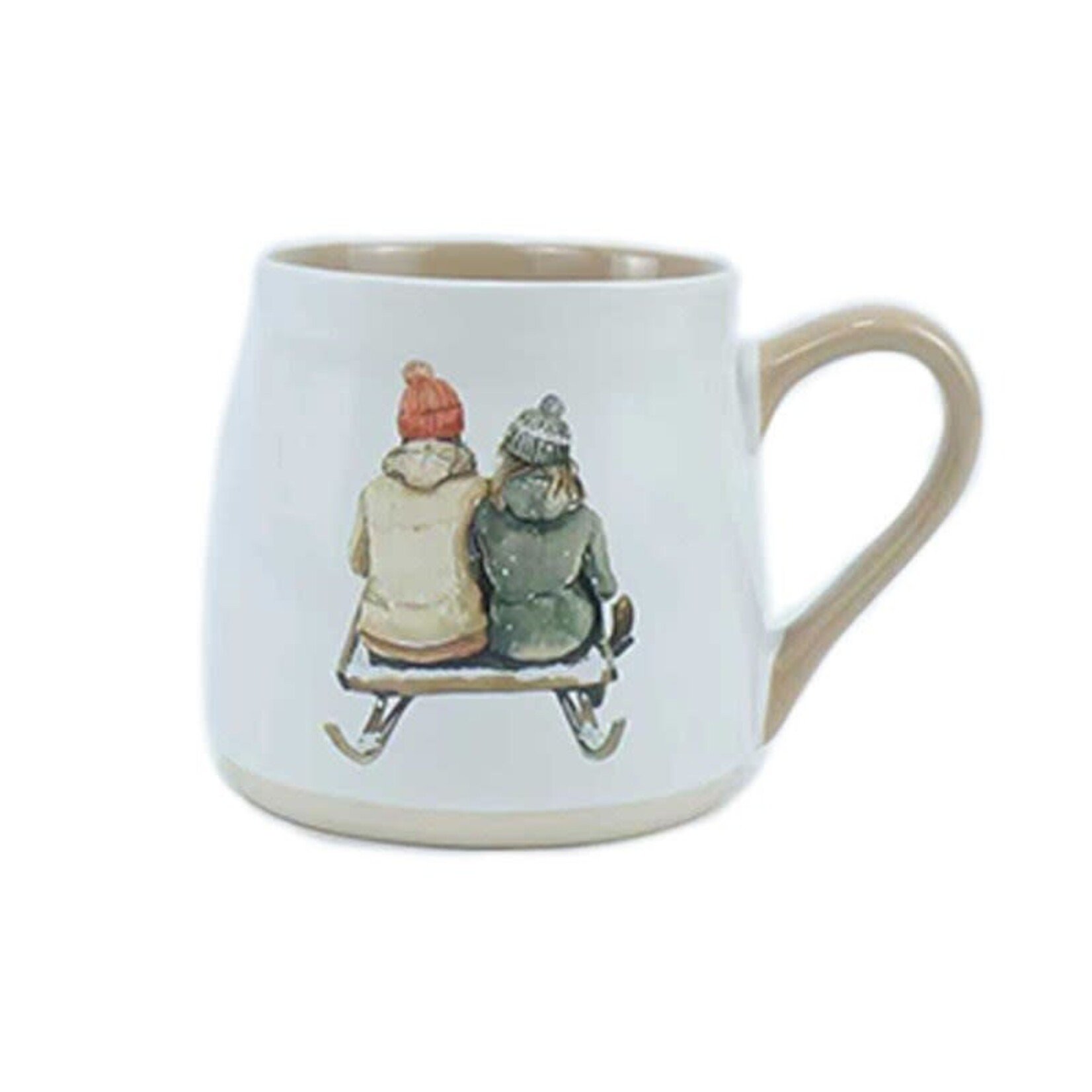 Kids On Sleigh Christmas Mug - 16oz.