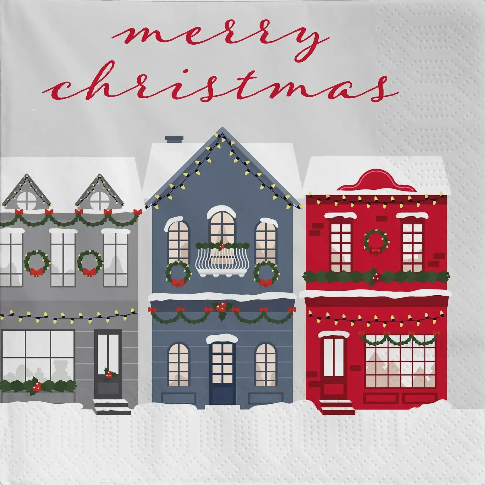 Christmas In Town - Luncheon Napkin
