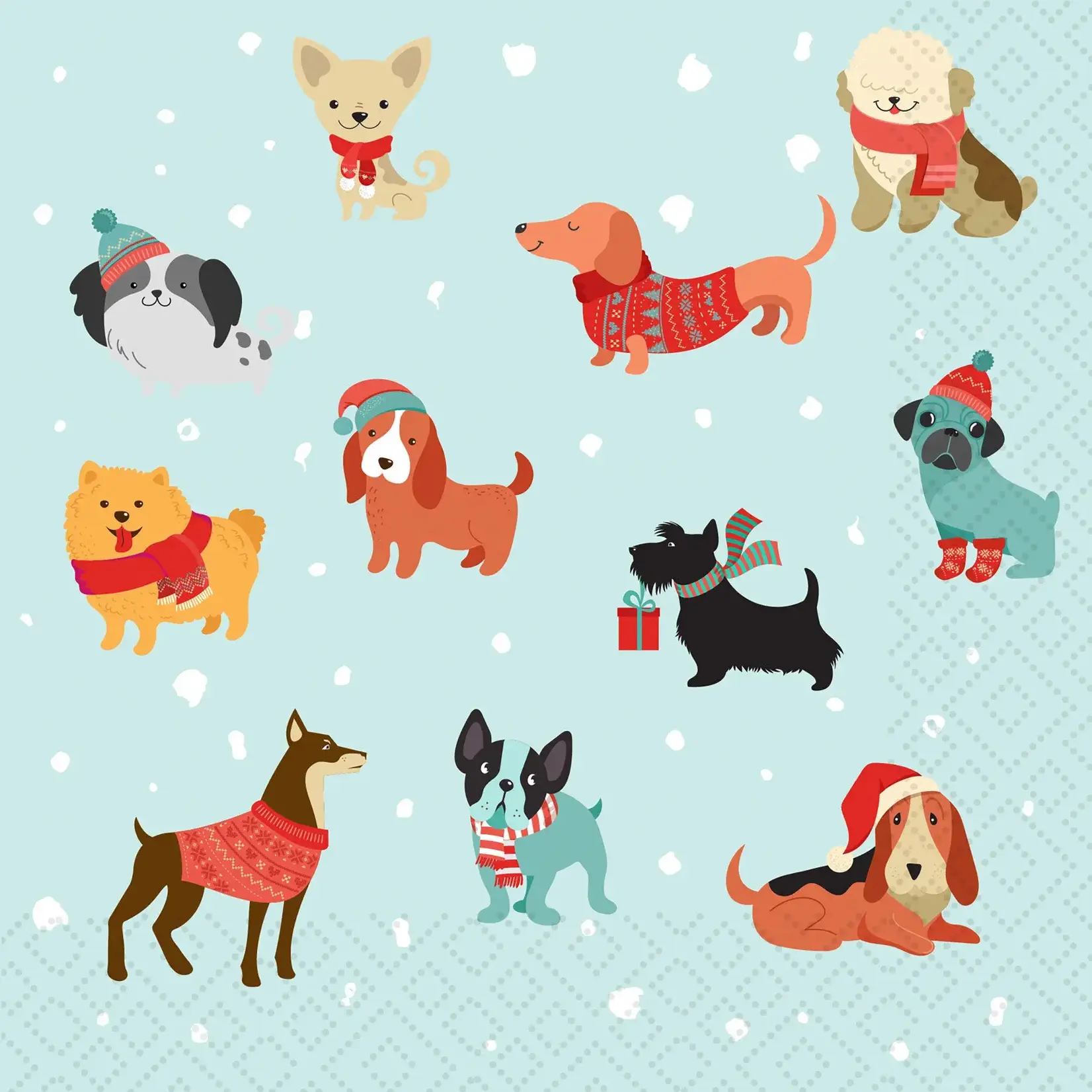 Holland Imports Merry Dogs - Luncheon Napkin