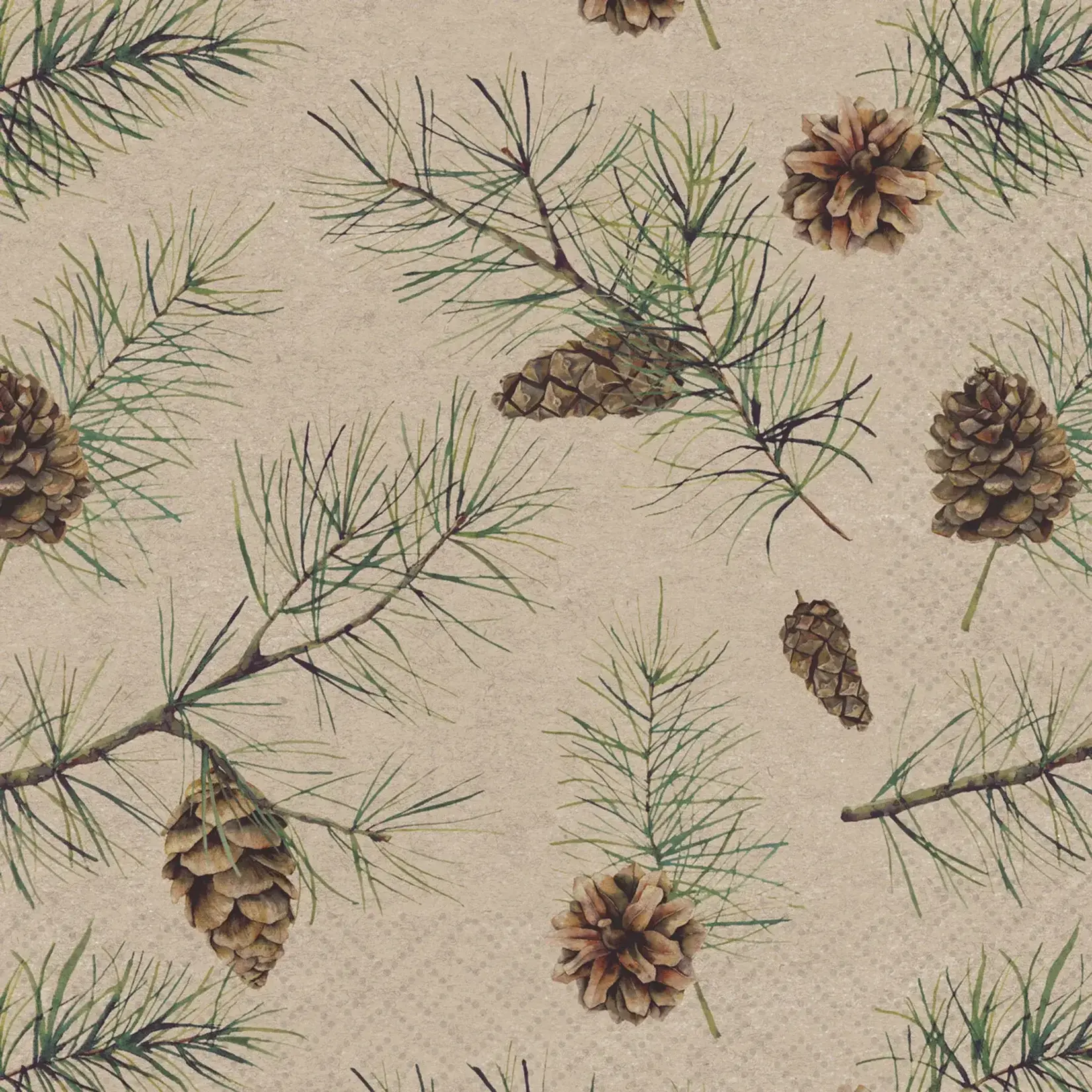 Pinecone Elegance - Naturals Lunch Napkin