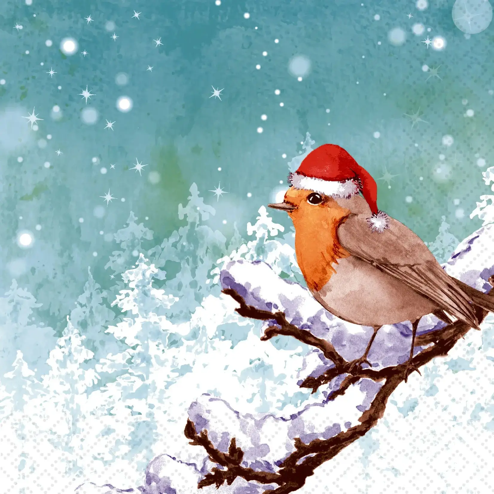 Robin Snow - Luncheon Napkin