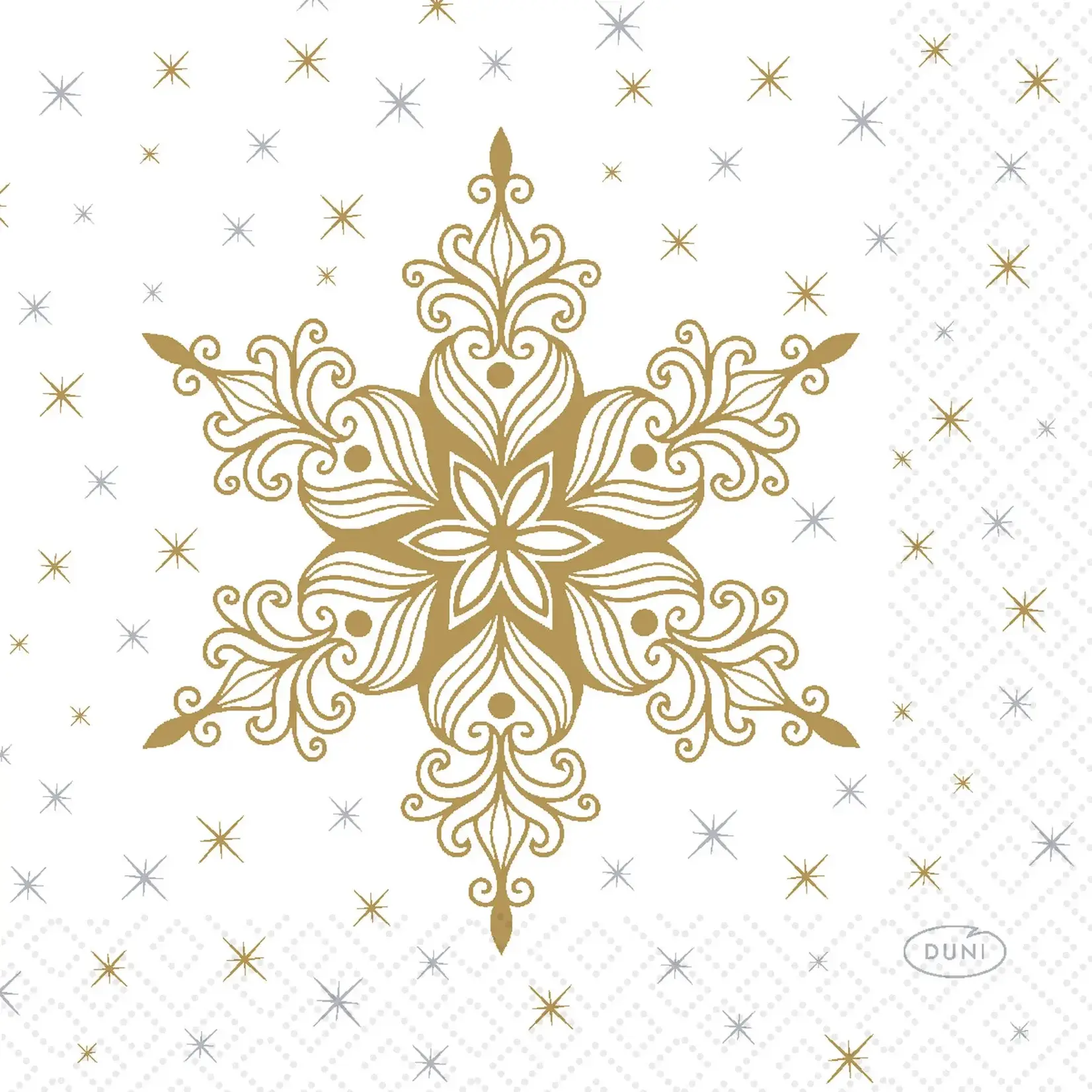 Snowstars White - Duni Cocktail Napkin
